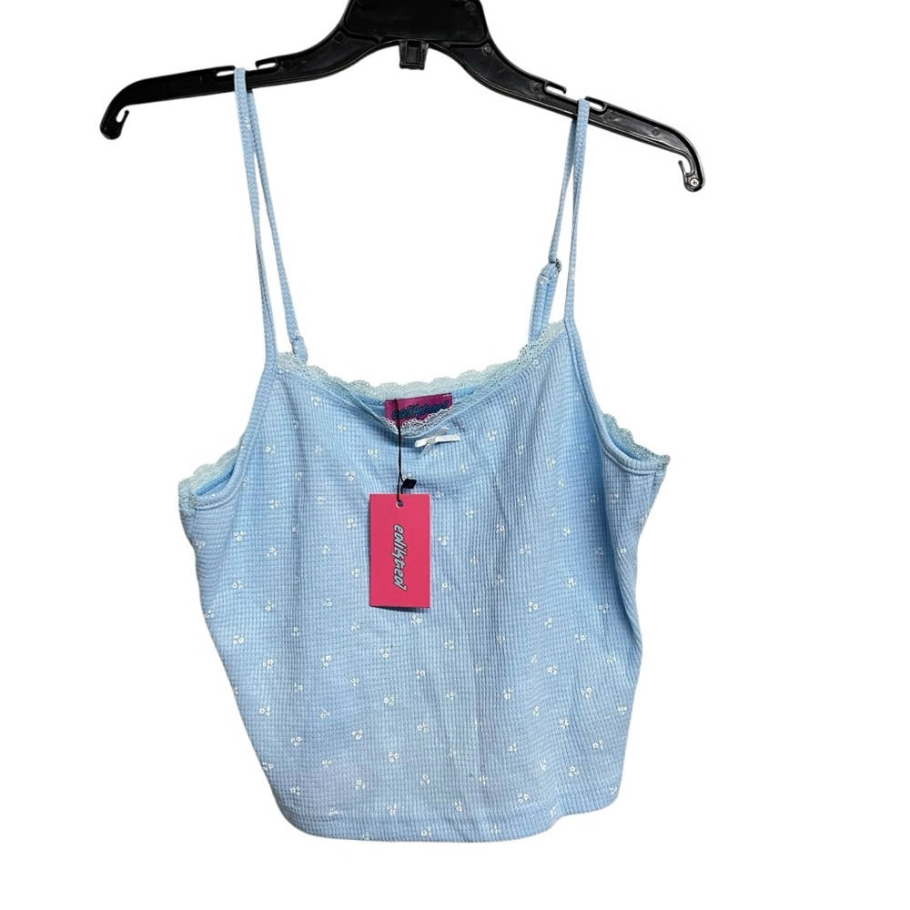 New Edikted‎ Petal Printed Waffle Tank Top